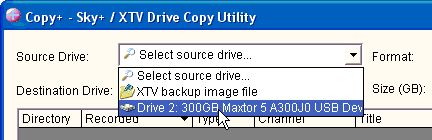 Select the source drive